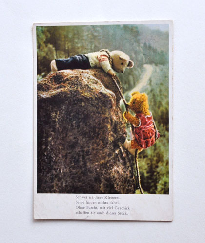 ���h�C�c�̃��B���e�[�W�|�X�g�J�[�h��Teddy und Teddine�E�N���C�~���O��